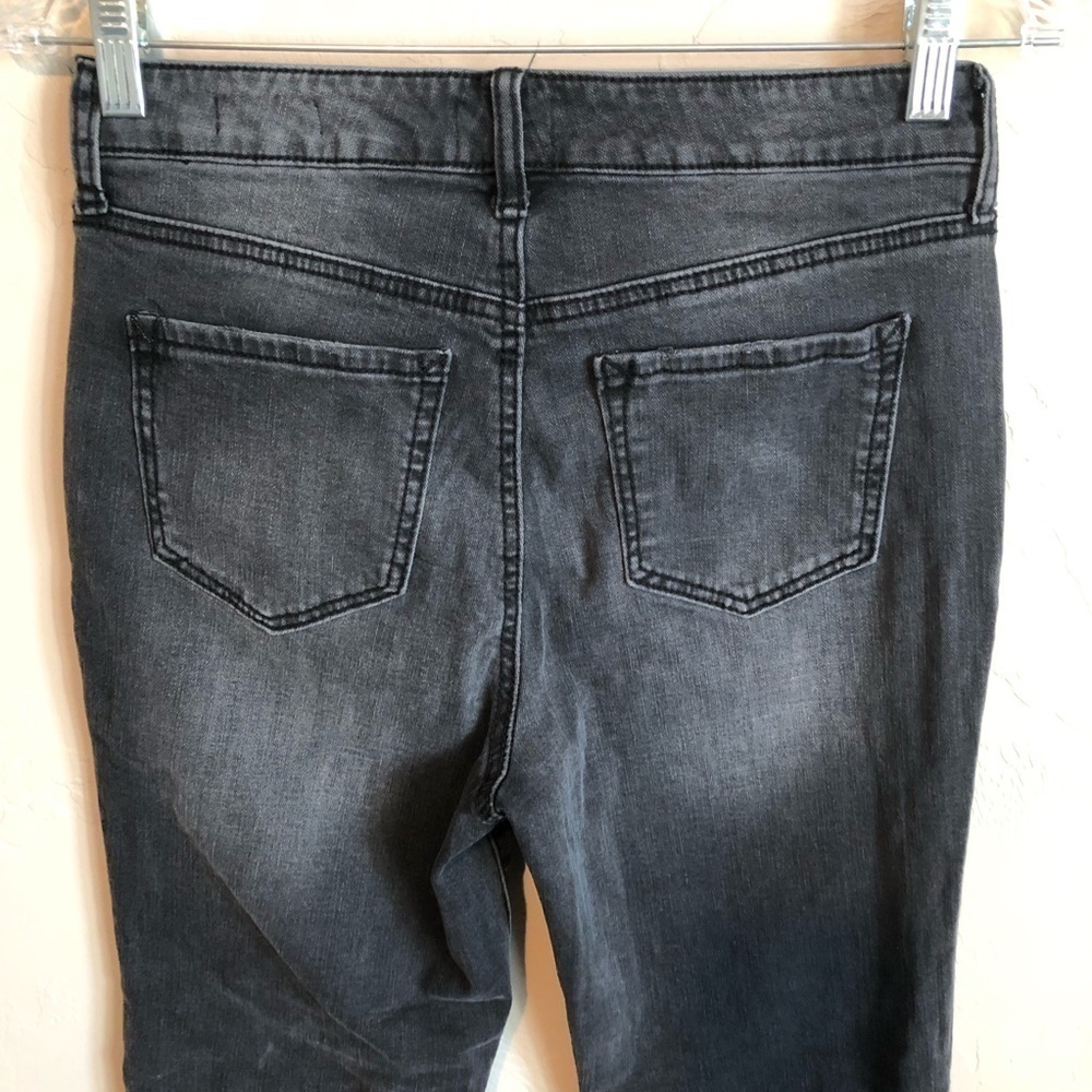 Scoop Faded Black Crop Straight Denim Jeans - Picture 8 of 9